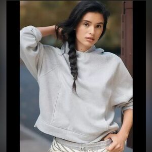Daily Practice By Anthropologie Sparkle Pullover Hooded Sweater